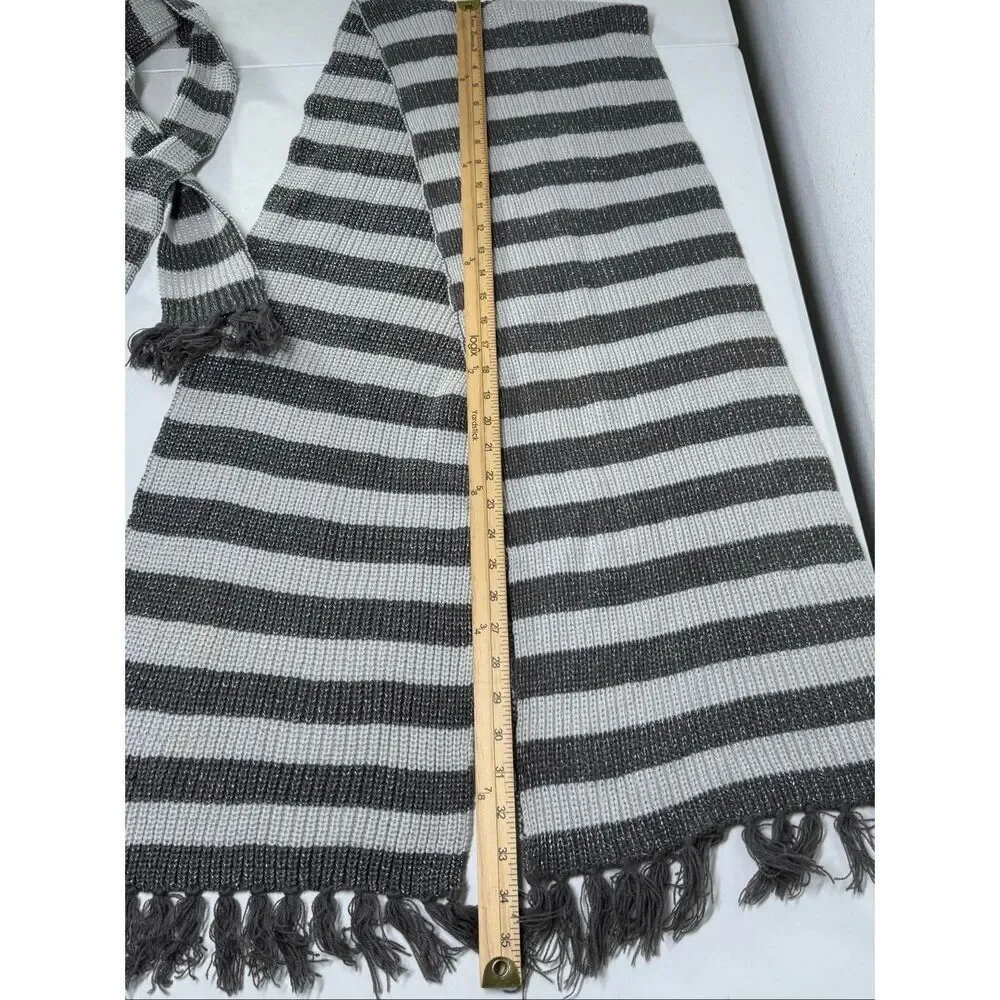 Set of 2 Skarves Adult/ Kids Stripped Gray
